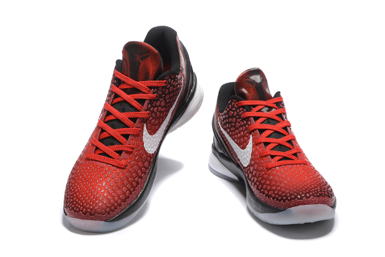 New Nike Kobe Bryant VIII Dark Red Black White Black Shoes